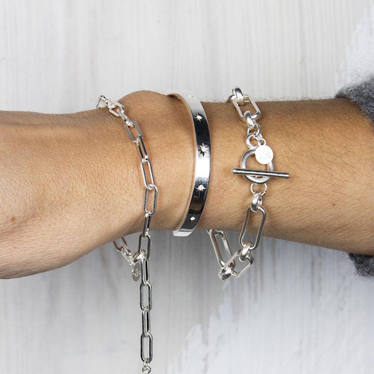 Star Bangle Silver