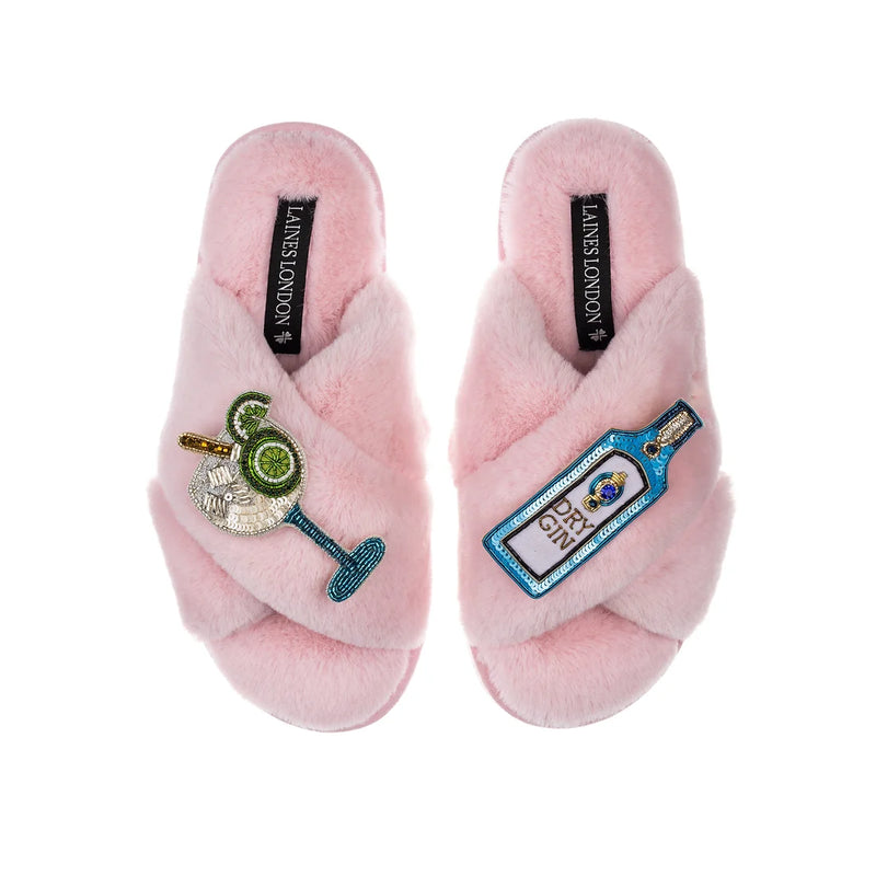 Gin & Tonic Pink Slippers